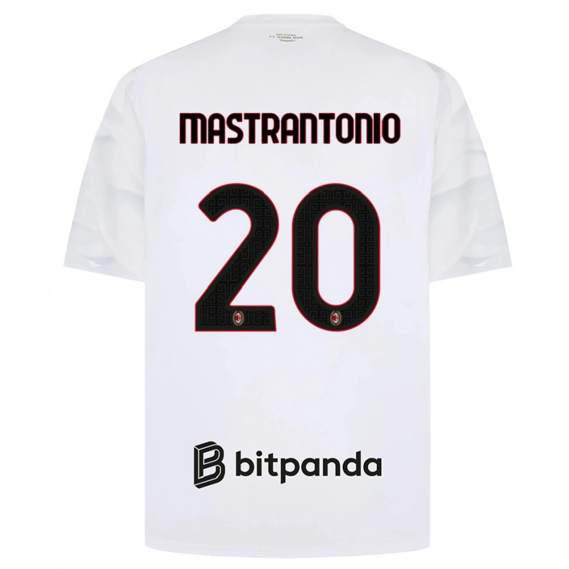 Danxen Mujer Camiseta Davide Mastrantonio #20 Blanco Rojo Negro 2ª Equipación 2026/27 La Camisa México
