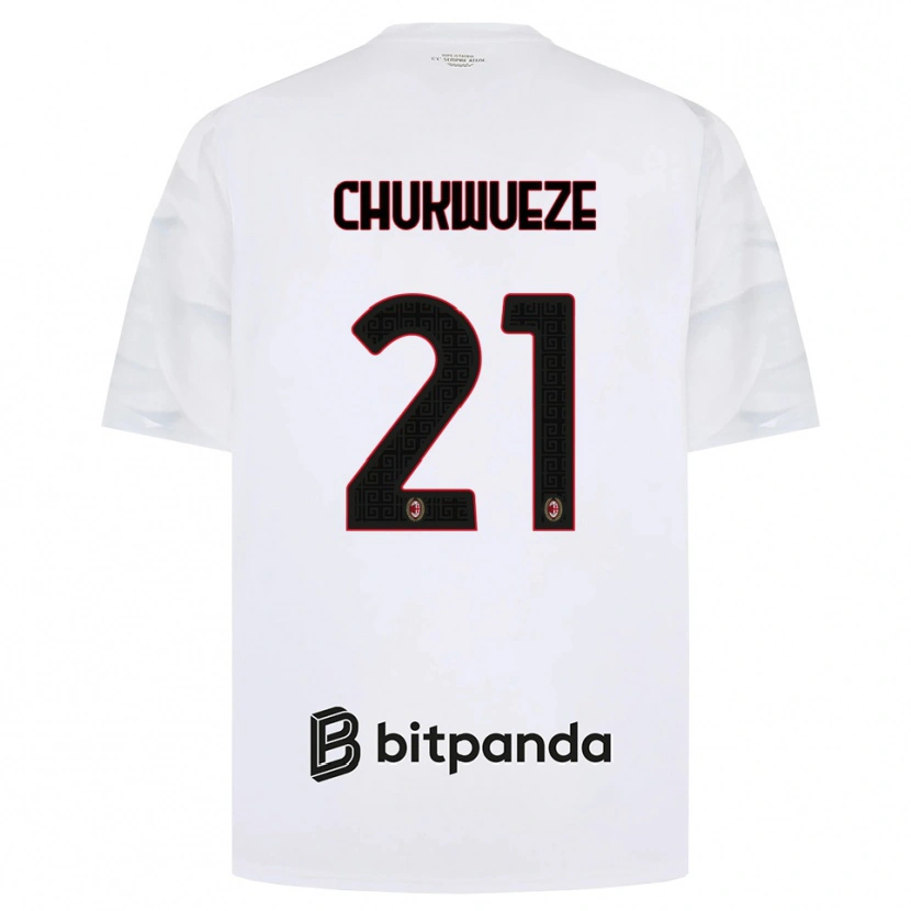 Danxen Mujer Camiseta Samuel Chukwueze #21 Blanco Rojo Negro 2ª Equipación 2026/27 La Camisa México