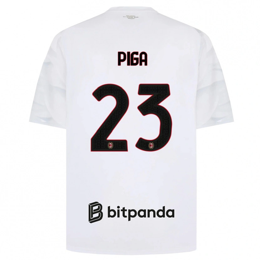Danxen Mujer Camiseta Julie Piga #23 Blanco Rojo Negro 2ª Equipación 2026/27 La Camisa México