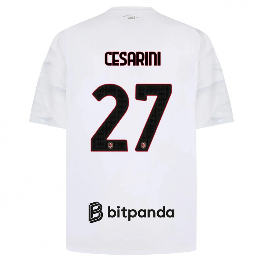 Danxen Mujer Camiseta Erin Maria Patrizia Cesarini #27 Blanco Rojo Negro 2ª Equipación 2026/27 La Camisa México