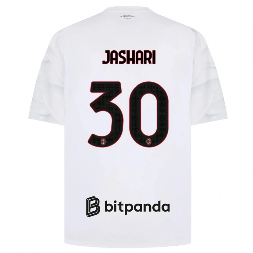 Danxen Mujer Camiseta Ardon Jashari #30 Blanco Rojo Negro 2ª Equipación 2026/27 La Camisa México
