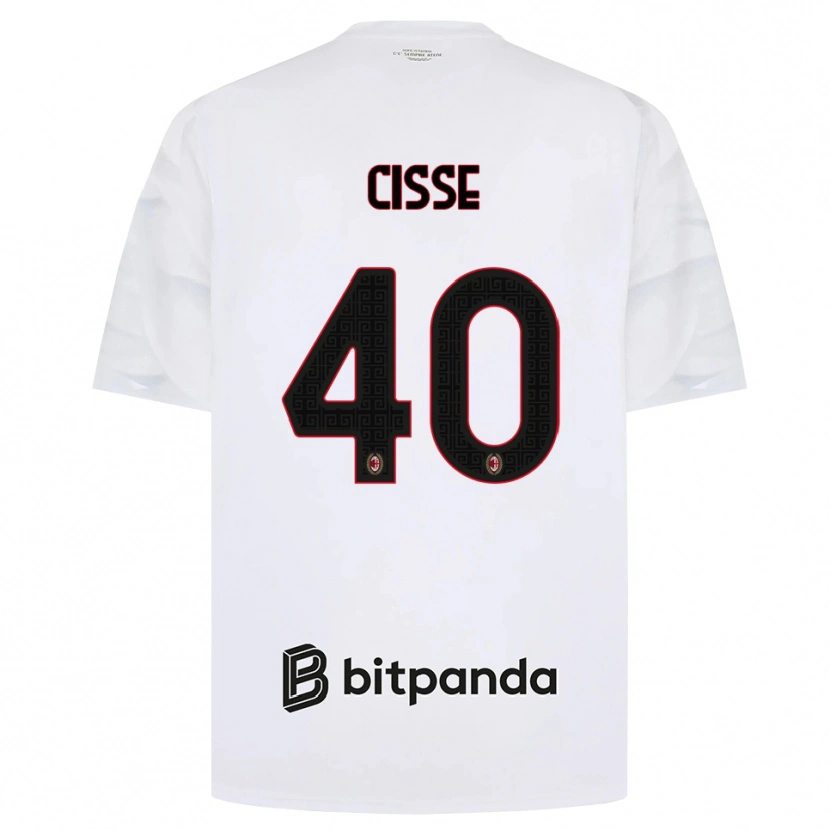 Danxen Mujer Camiseta El Hadji Malick Cissé #40 Blanco Rojo Negro 2ª Equipación 2026/27 La Camisa México