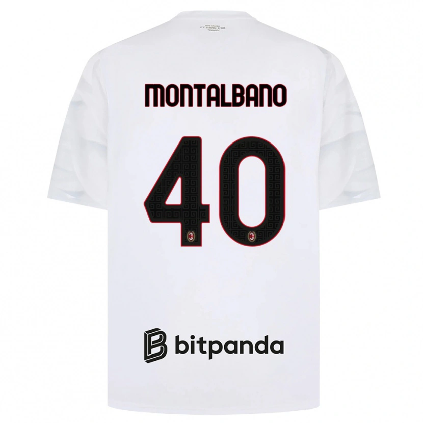 Danxen Mujer Camiseta Nicolo Montalbano #40 Blanco Rojo Negro 2ª Equipación 2026/27 La Camisa México