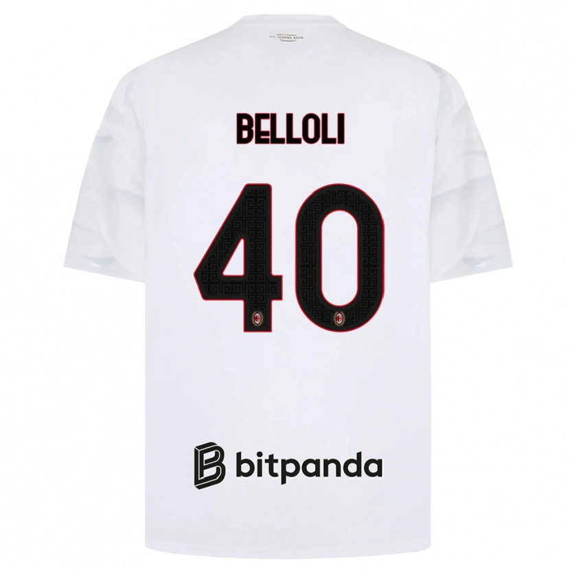 Danxen Mujer Camiseta Sofia Belloli #40 Blanco Rojo Negro 2ª Equipación 2026/27 La Camisa México