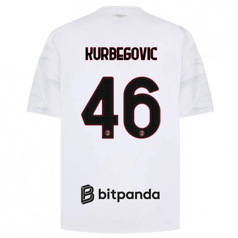 Danxen Mujer Camiseta Dino Kurbegovic #46 Blanco Rojo Negro 2ª Equipación 2026/27 La Camisa México