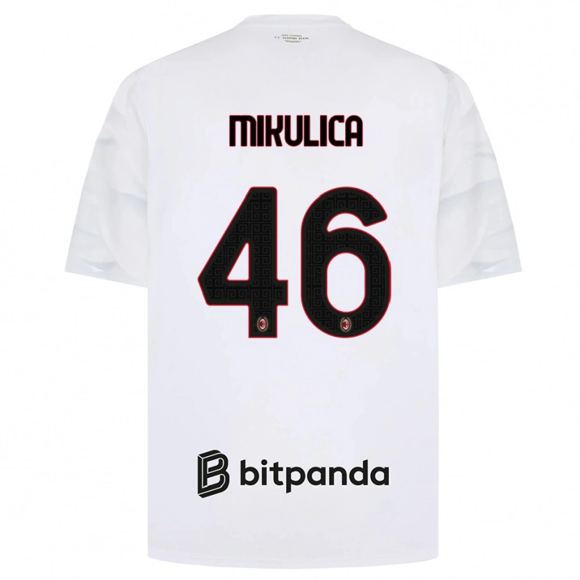 Danxen Mujer Camiseta Petra Mikulica #46 Blanco Rojo Negro 2ª Equipación 2026/27 La Camisa México