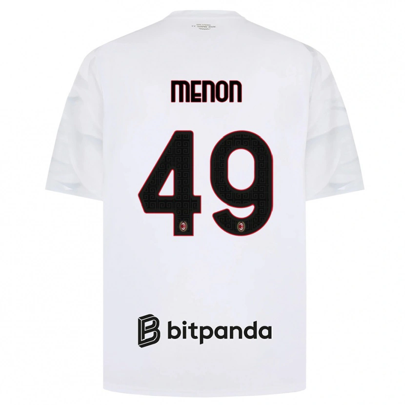 Danxen Mujer Camiseta Luca Menon #49 Blanco Rojo Negro 2ª Equipación 2026/27 La Camisa México