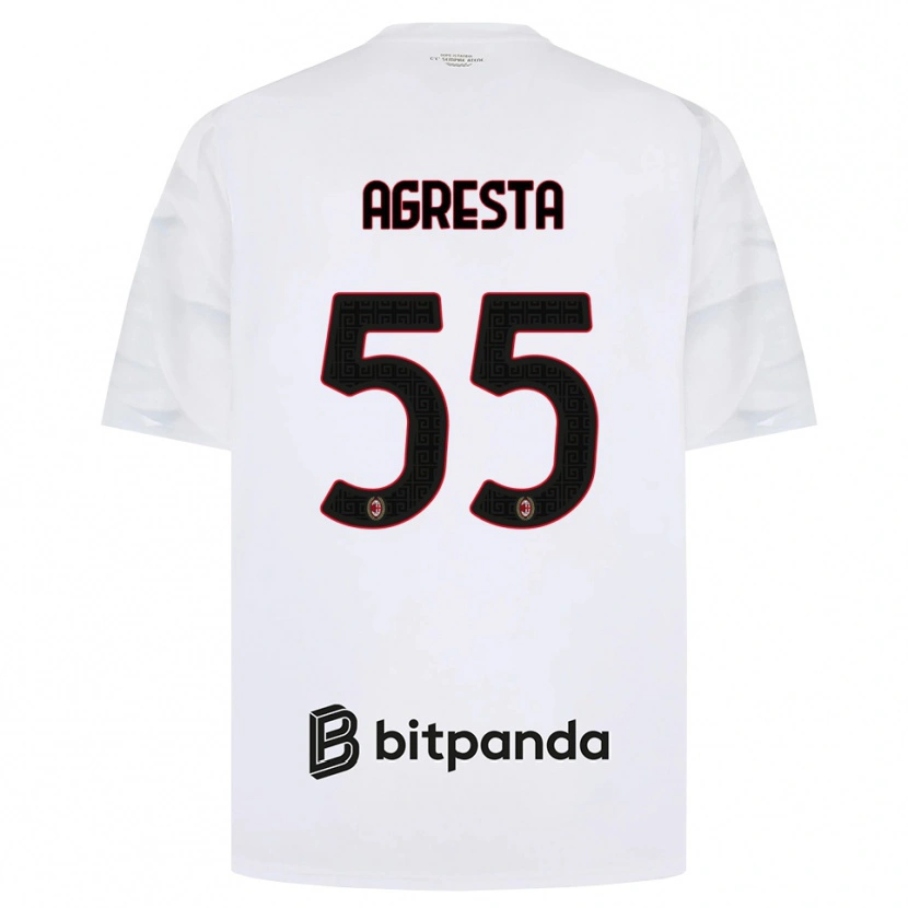 Danxen Mujer Camiseta Stefano Agresta #55 Blanco Rojo Negro 2ª Equipación 2026/27 La Camisa México