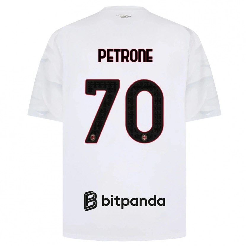 Danxen Mujer Camiseta Daniele Petrone #70 Blanco Rojo Negro 2ª Equipación 2026/27 La Camisa México