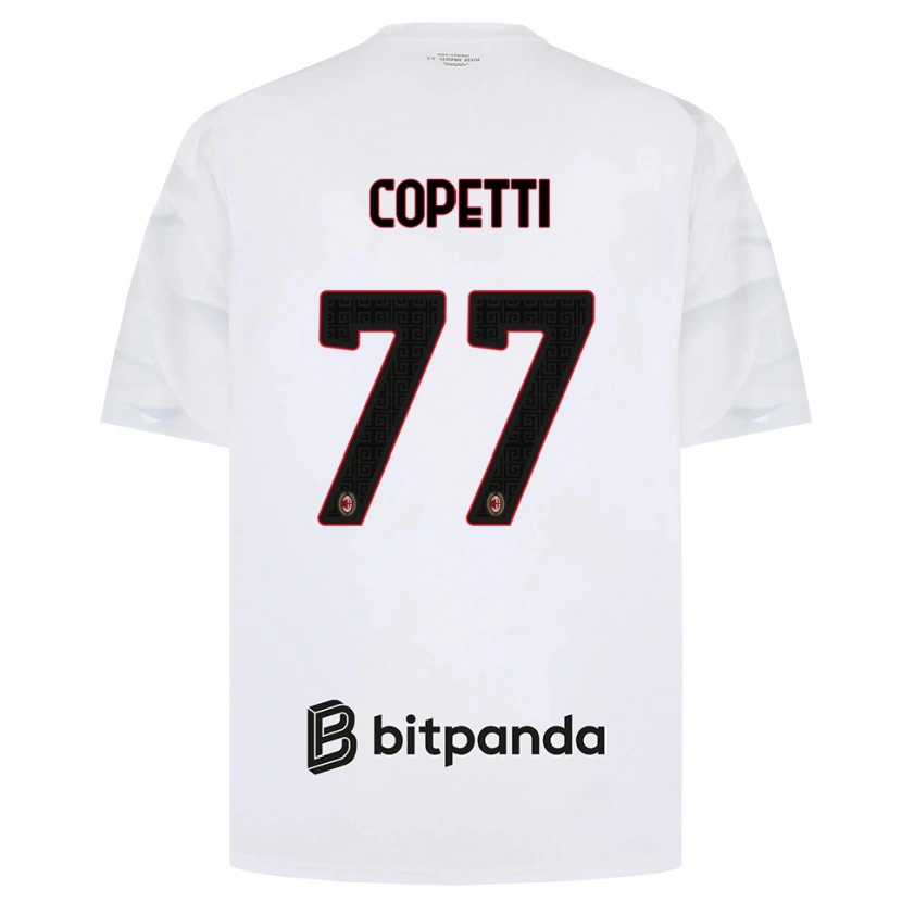 Danxen Mujer Camiseta Matilde Copetti #77 Blanco Rojo Negro 2ª Equipación 2026/27 La Camisa México