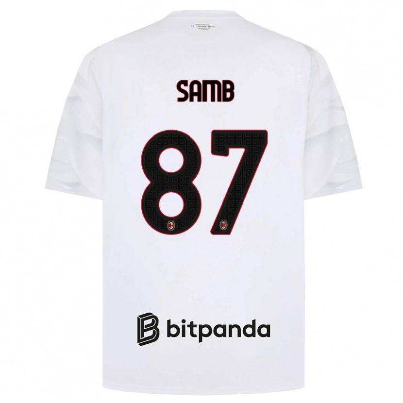 Danxen Mujer Camiseta Ablaye Samb #87 Blanco Rojo Negro 2ª Equipación 2026/27 La Camisa México