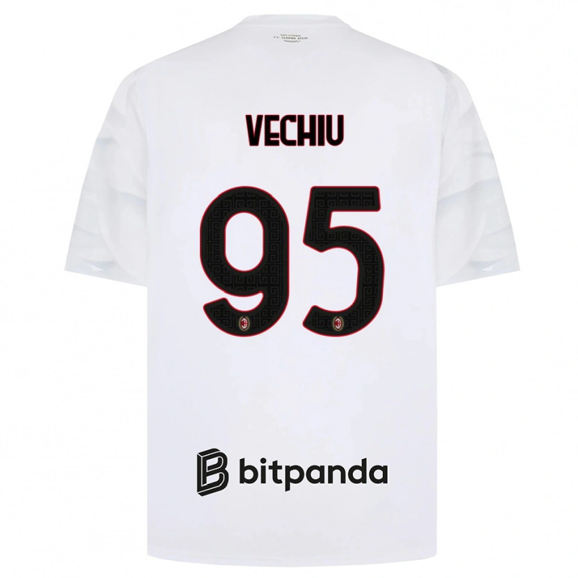 Danxen Mujer Camiseta Christian Vechiu #95 Blanco Rojo Negro 2ª Equipación 2026/27 La Camisa México