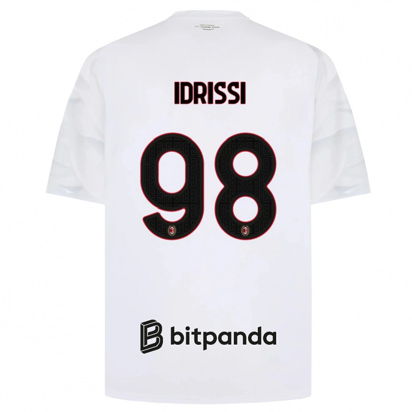 Danxen Mujer Camiseta Yahya Idrissi #98 Blanco Rojo Negro 2ª Equipación 2026/27 La Camisa México