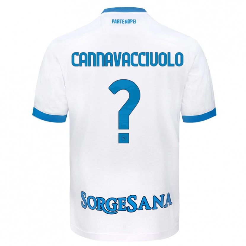 Danxen Mujer Camiseta Luigi Pio Cannavacciuolo #0 Blanco Azul Cielo 2ª Equipación 2026/27 La Camisa México