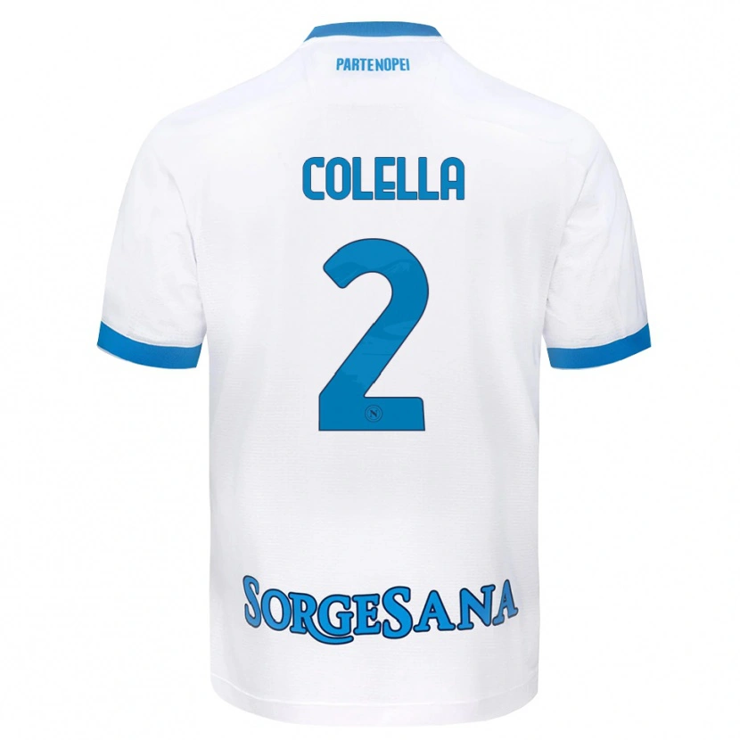 Danxen Mujer Camiseta Raffaele Colella #2 Blanco Azul Cielo 2ª Equipación 2026/27 La Camisa México