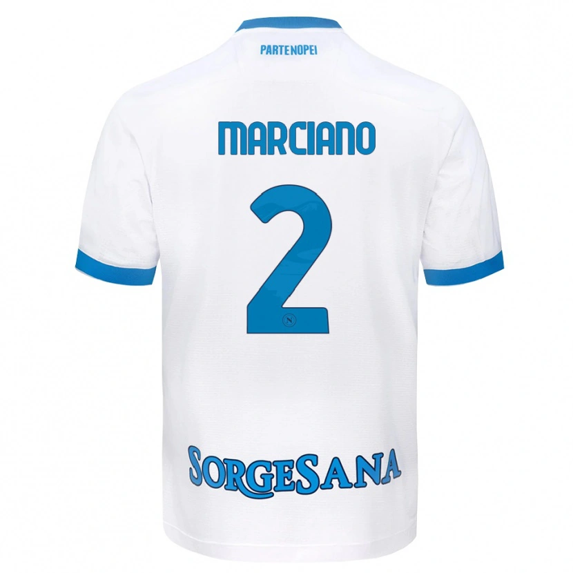 Danxen Mujer Camiseta Giovanni Marciano #2 Blanco Azul Cielo 2ª Equipación 2026/27 La Camisa México