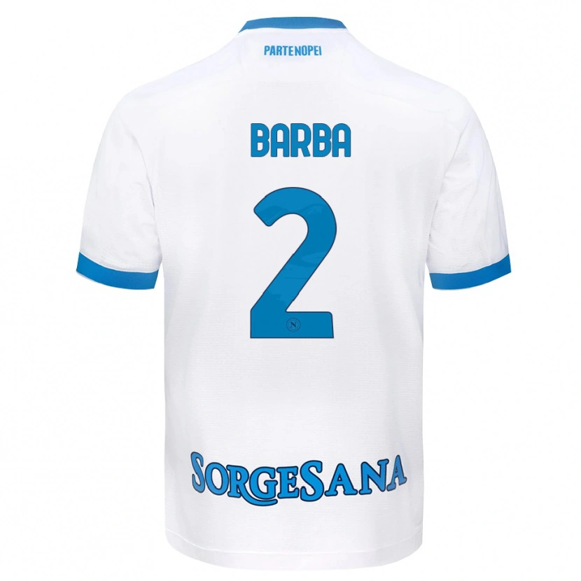 Danxen Mujer Camiseta Benedetto Barba #2 Blanco Azul Cielo 2ª Equipación 2026/27 La Camisa México