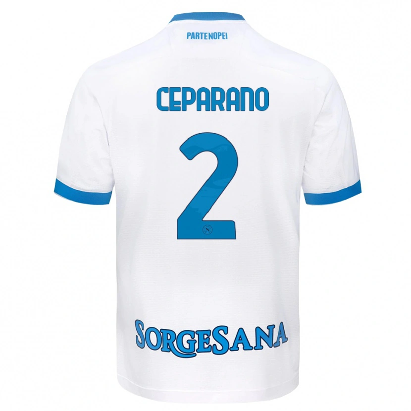 Danxen Mujer Camiseta Mario Ceparano #2 Blanco Azul Cielo 2ª Equipación 2026/27 La Camisa México