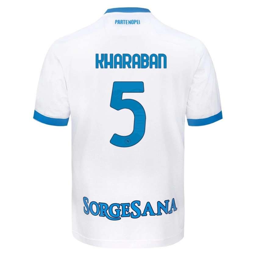 Danxen Mujer Camiseta Vitaliy Kharaban #5 Blanco Azul Cielo 2ª Equipación 2026/27 La Camisa México