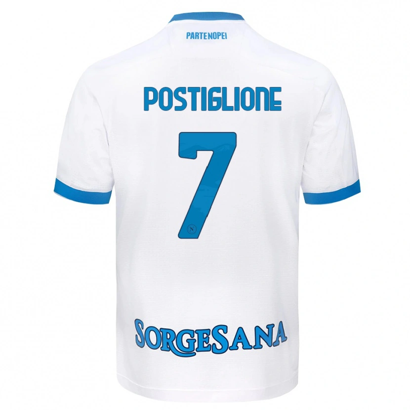 Danxen Mujer Camiseta Tommaso Postiglione #7 Blanco Azul Cielo 2ª Equipación 2026/27 La Camisa México