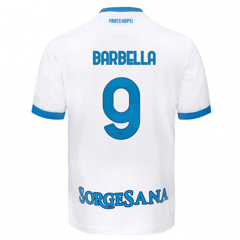 Danxen Mujer Camiseta Michele Barbella #9 Blanco Azul Cielo 2ª Equipación 2026/27 La Camisa México