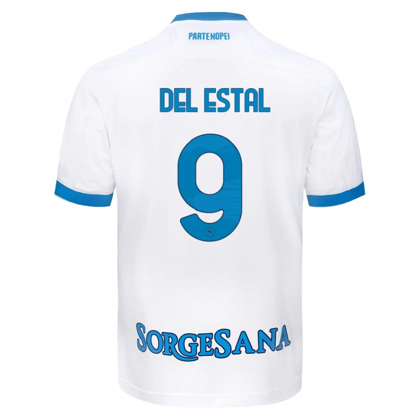 Danxen Mujer Camiseta Eli Del Estal #9 Blanco Azul Cielo 2ª Equipación 2026/27 La Camisa México