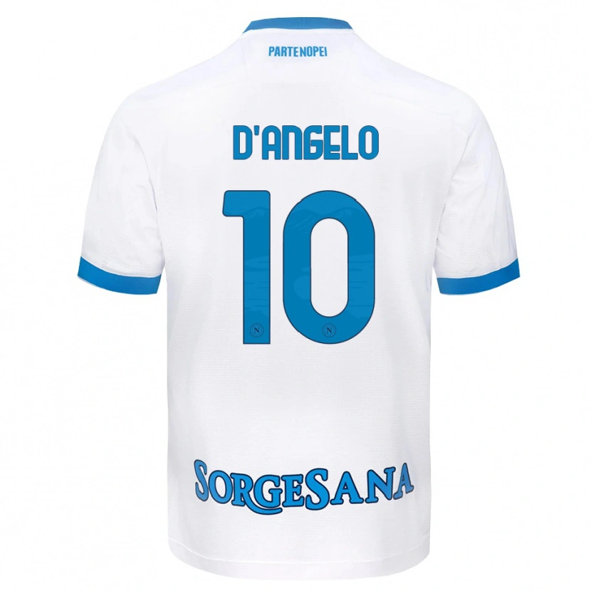 Danxen Mujer Camiseta Davide D'angelo #10 Blanco Azul Cielo 2ª Equipación 2026/27 La Camisa México