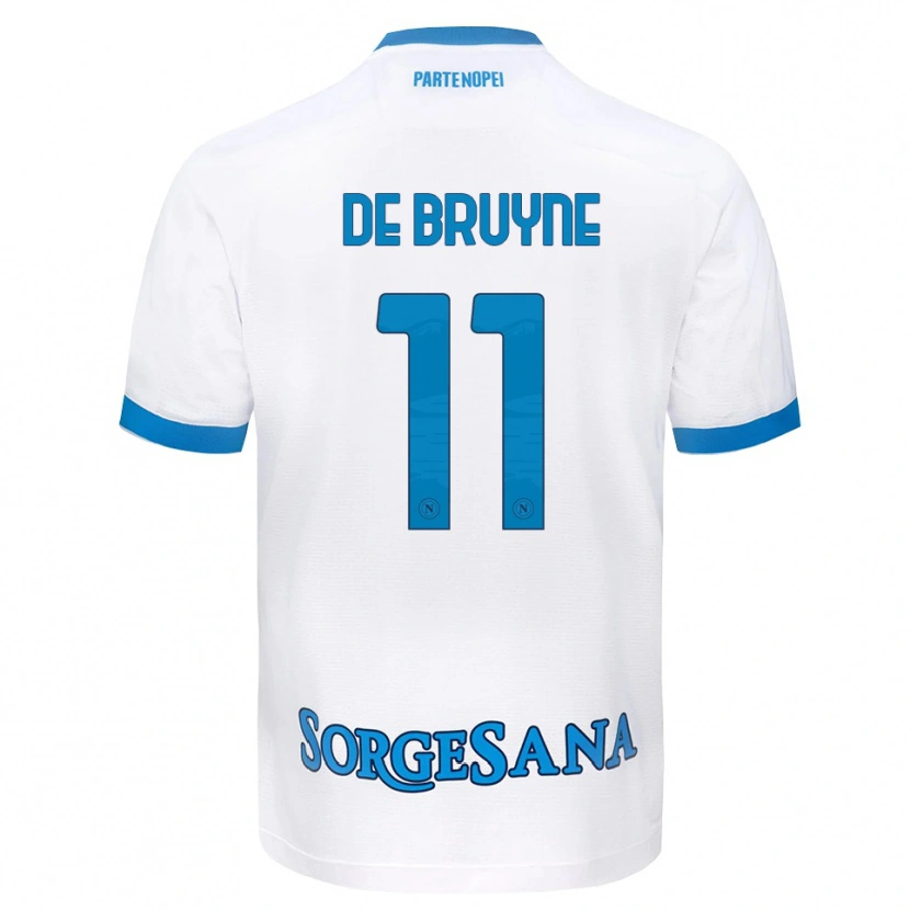 Danxen Mujer Camiseta Kevin De Bruyne #11 Blanco Azul Cielo 2ª Equipación 2026/27 La Camisa México