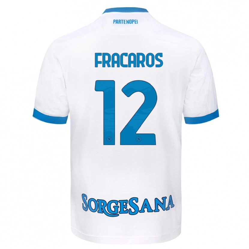 Danxen Mujer Camiseta Caterina Fracaros #12 Blanco Azul Cielo 2ª Equipación 2026/27 La Camisa México