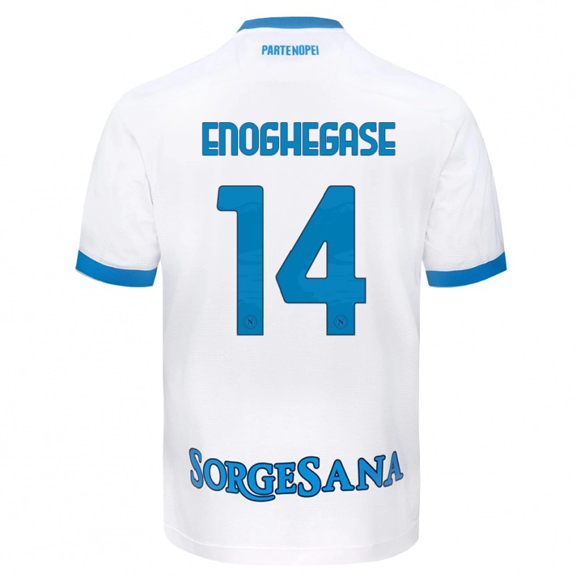 Danxen Mujer Camiseta Favour Enoghegase #14 Blanco Azul Cielo 2ª Equipación 2026/27 La Camisa México