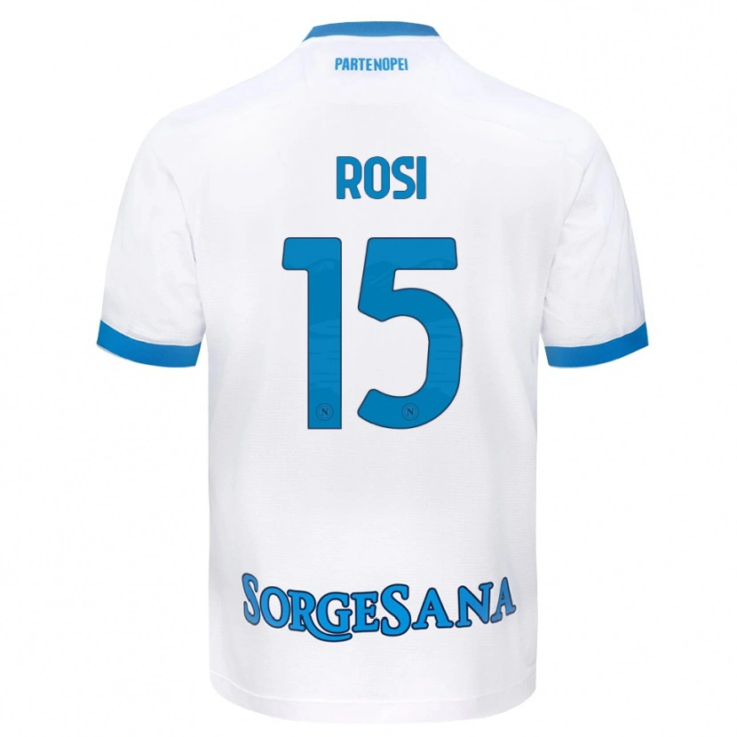 Danxen Mujer Camiseta Pasquale Rosi #15 Blanco Azul Cielo 2ª Equipación 2026/27 La Camisa México