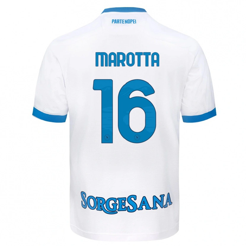Danxen Mujer Camiseta Gabriele Marotta #16 Blanco Azul Cielo 2ª Equipación 2026/27 La Camisa México
