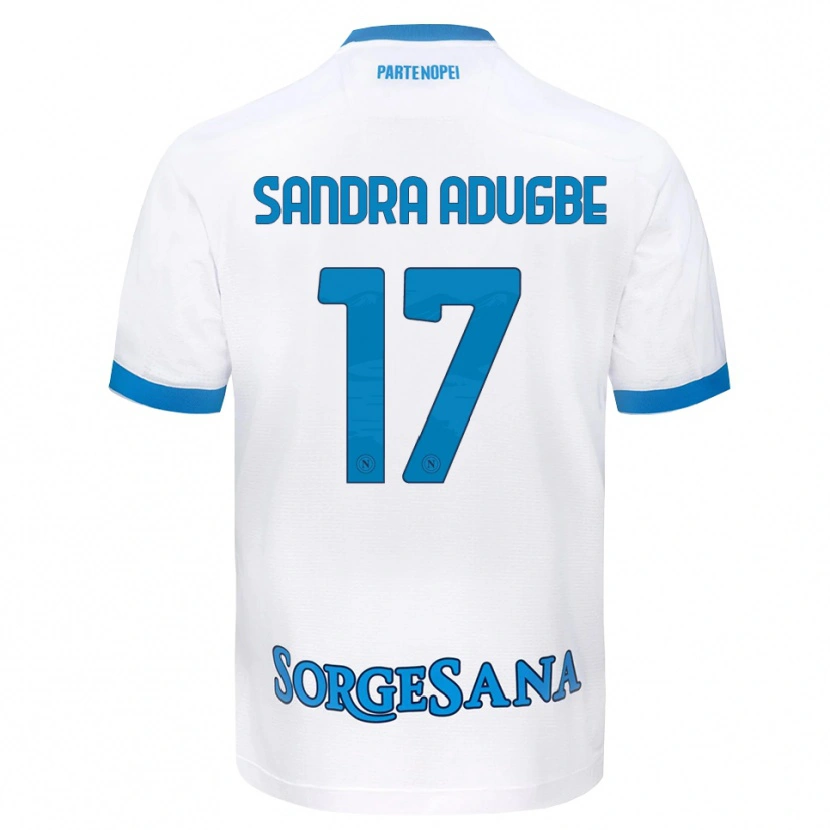 Danxen Mujer Camiseta Olamide Sandra Adugbe #17 Blanco Azul Cielo 2ª Equipación 2026/27 La Camisa México