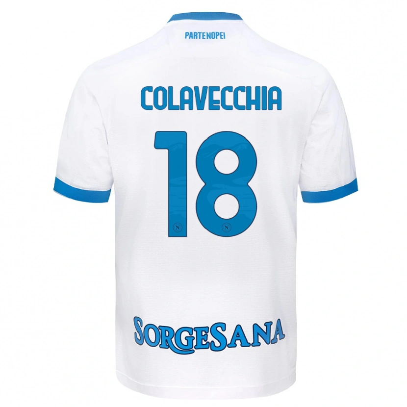 Danxen Mujer Camiseta Pasquale Colavecchia #18 Blanco Azul Cielo 2ª Equipación 2026/27 La Camisa México