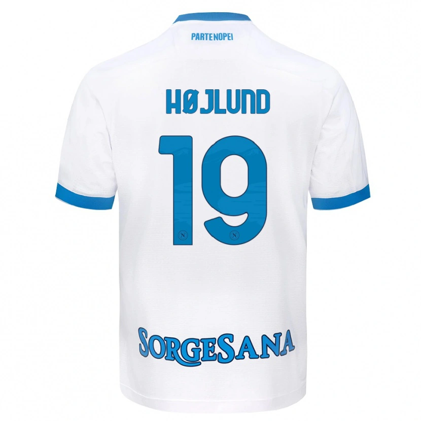 Danxen Mujer Camiseta Rasmus Højlund #19 Blanco Azul Cielo 2ª Equipación 2026/27 La Camisa México