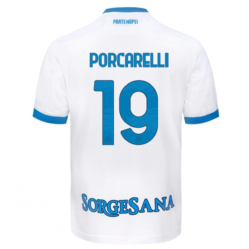 Danxen Mujer Camiseta Maddelena Porcarelli #19 Blanco Azul Cielo 2ª Equipación 2026/27 La Camisa México