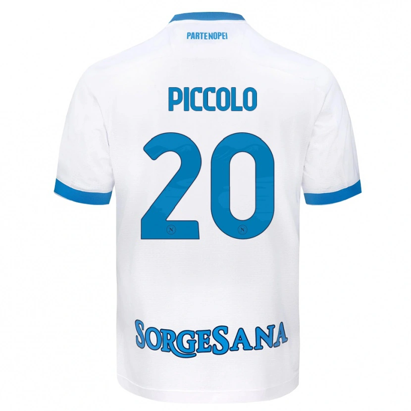 Danxen Mujer Camiseta Salvatore Piccolo #20 Blanco Azul Cielo 2ª Equipación 2026/27 La Camisa México