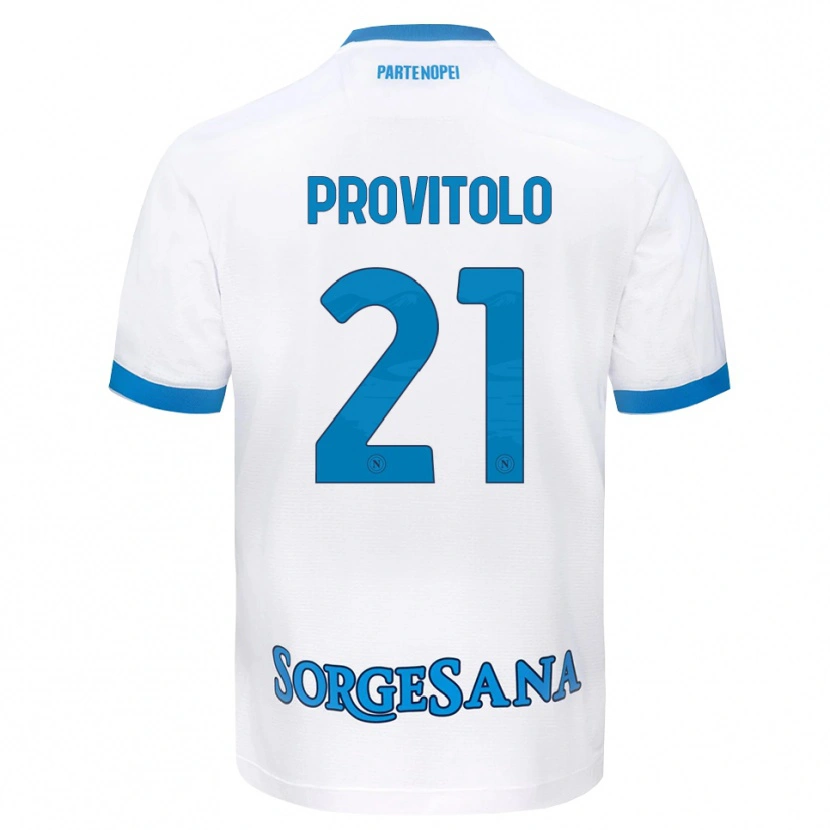 Danxen Mujer Camiseta Vincenzo Provitolo #21 Blanco Azul Cielo 2ª Equipación 2026/27 La Camisa México