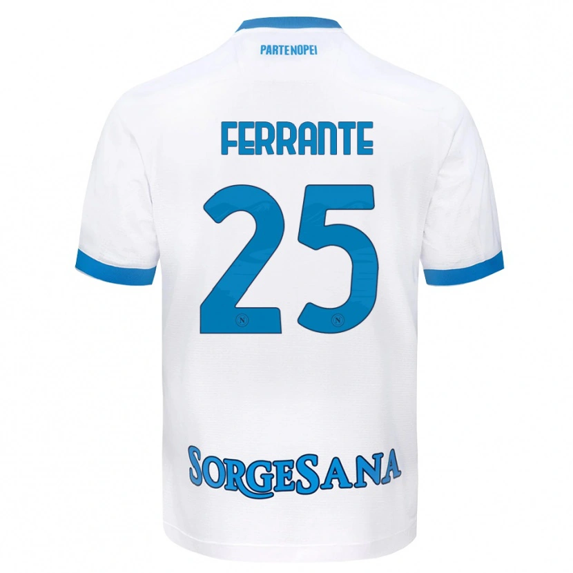 Danxen Mujer Camiseta Mathias Ferrante #25 Blanco Azul Cielo 2ª Equipación 2026/27 La Camisa México