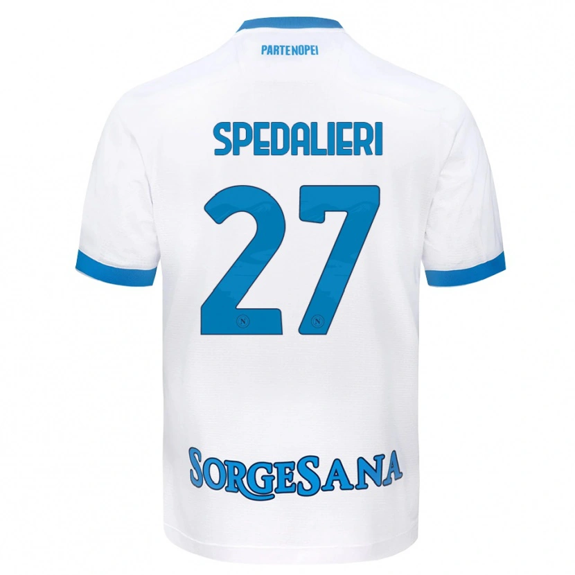 Danxen Mujer Camiseta Johnatan Andrea Spedalieri #27 Blanco Azul Cielo 2ª Equipación 2026/27 La Camisa México