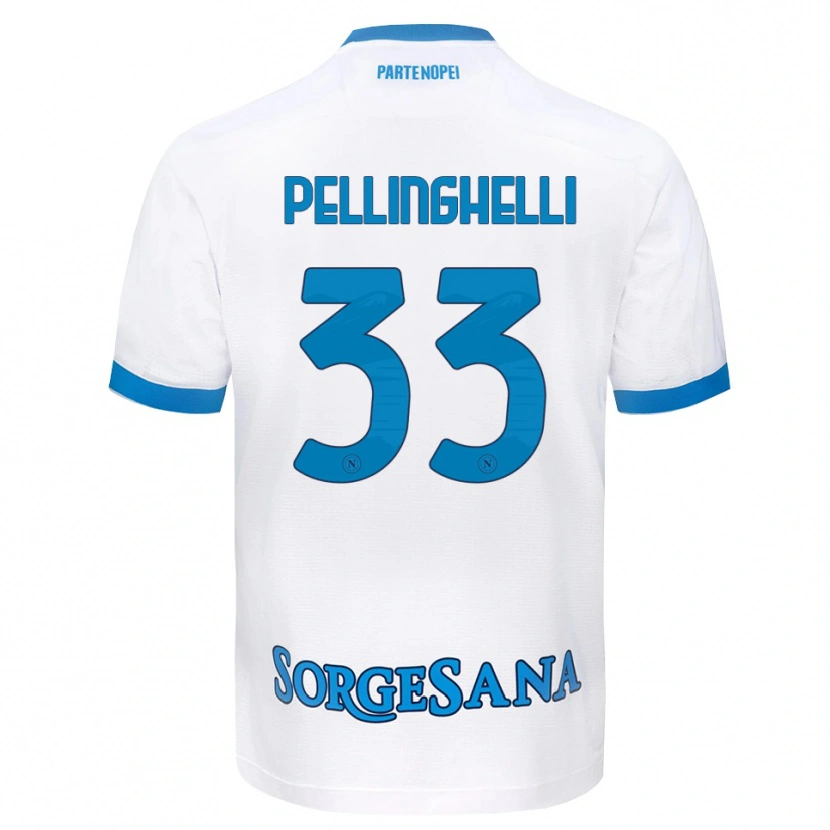 Danxen Mujer Camiseta Alice Pellinghelli #33 Blanco Azul Cielo 2ª Equipación 2026/27 La Camisa México