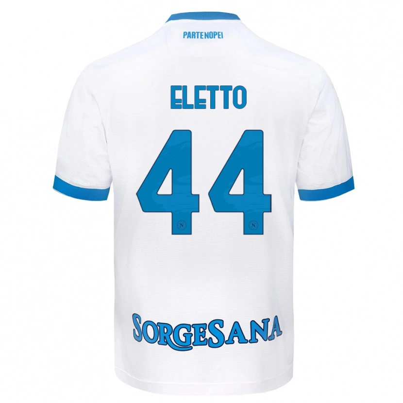 Danxen Mujer Camiseta Francesco Eletto #44 Blanco Azul Cielo 2ª Equipación 2026/27 La Camisa México