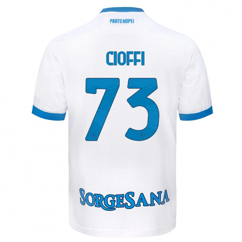 Danxen Mujer Camiseta Antonio Cioffi #73 Blanco Azul Cielo 2ª Equipación 2026/27 La Camisa México