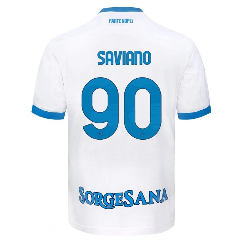 Danxen Mujer Camiseta Raffaele Saviano #90 Blanco Azul Cielo 2ª Equipación 2026/27 La Camisa México