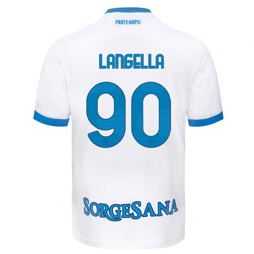 Danxen Mujer Camiseta Gabriella Langella #90 Blanco Azul Cielo 2ª Equipación 2026/27 La Camisa México