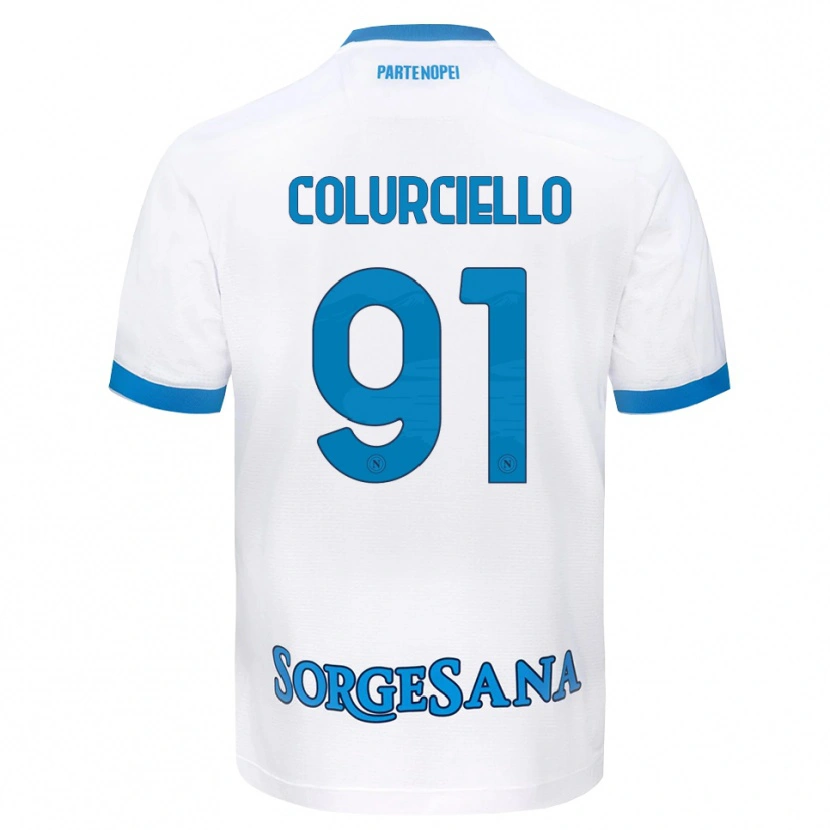 Danxen Mujer Camiseta Cristian Colurciello #91 Blanco Azul Cielo 2ª Equipación 2026/27 La Camisa México