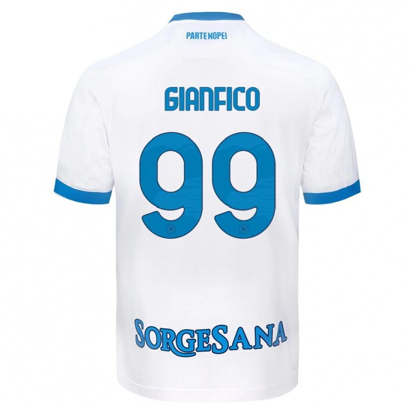 Danxen Mujer Camiseta Maria Morena Gianfico #99 Blanco Azul Cielo 2ª Equipación 2026/27 La Camisa México