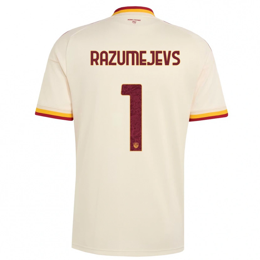 Danxen Mujer Camiseta Vladislavs Razumejevs #1 Champán Rojo Amarillo 2ª Equipación 2026/27 La Camisa México