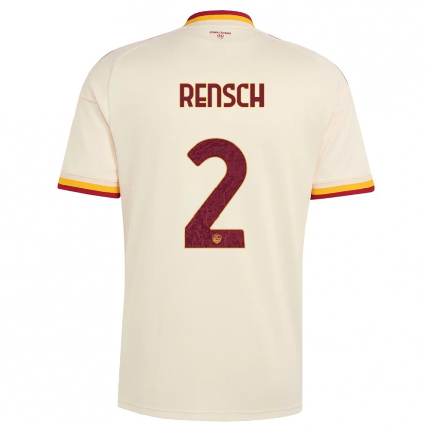 Danxen Mujer Camiseta Devyne Rensch #2 Champán Rojo Amarillo 2ª Equipación 2026/27 La Camisa México