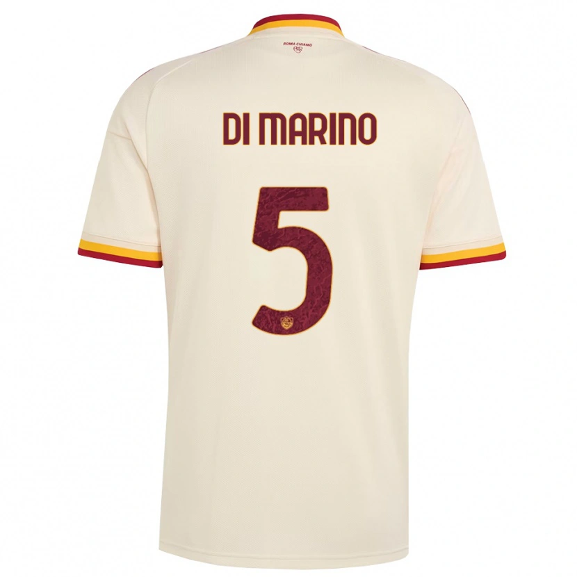Danxen Mujer Camiseta Baldo Di Marino #5 Champán Rojo Amarillo 2ª Equipación 2026/27 La Camisa México